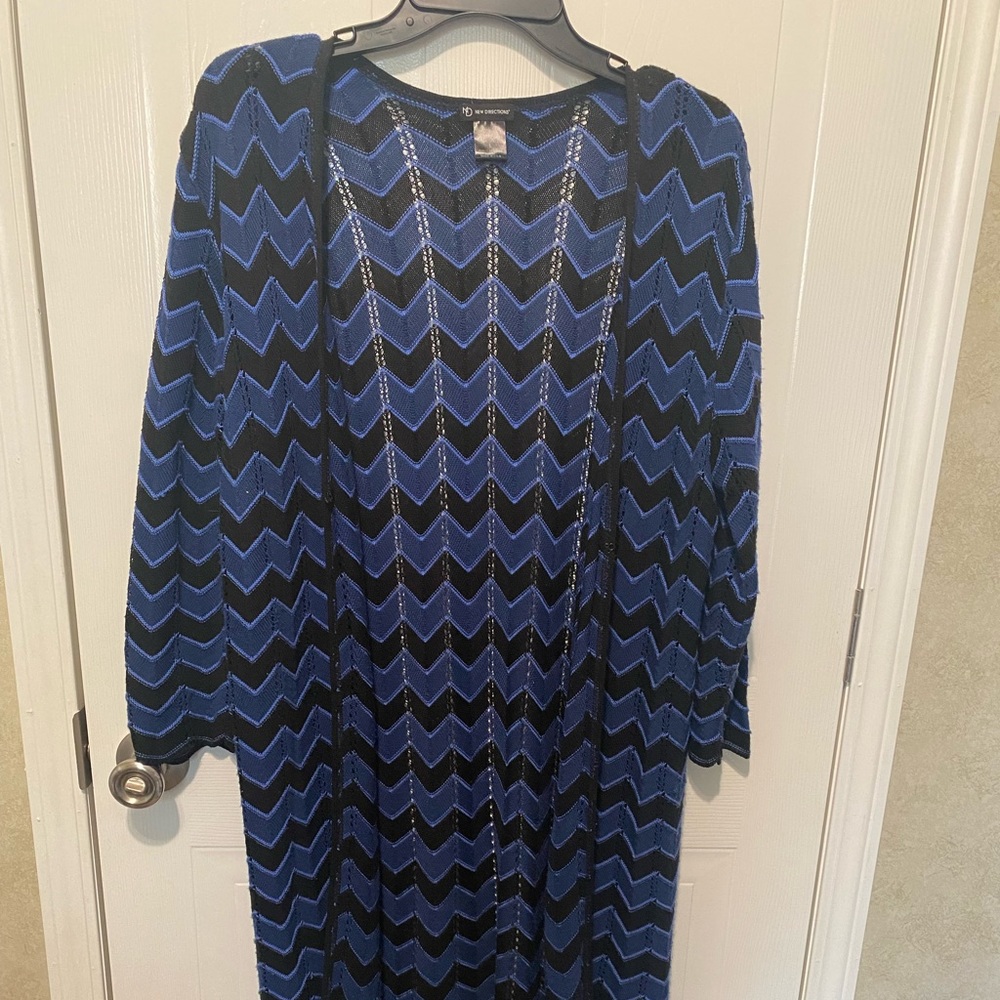 New Direction knee length cardigan. Size large